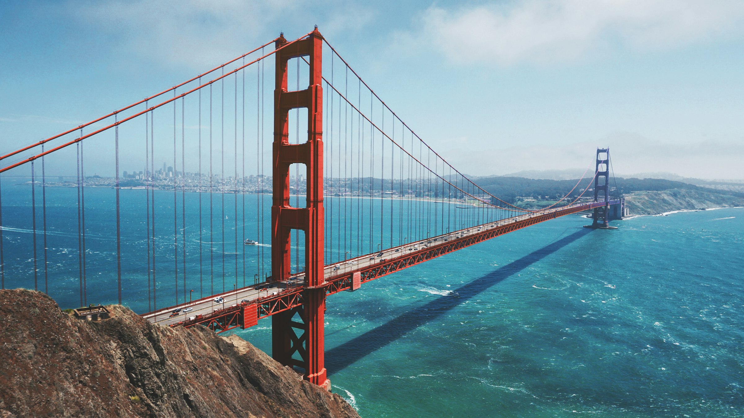 San Francisco under fog — Golden Gate Bridge